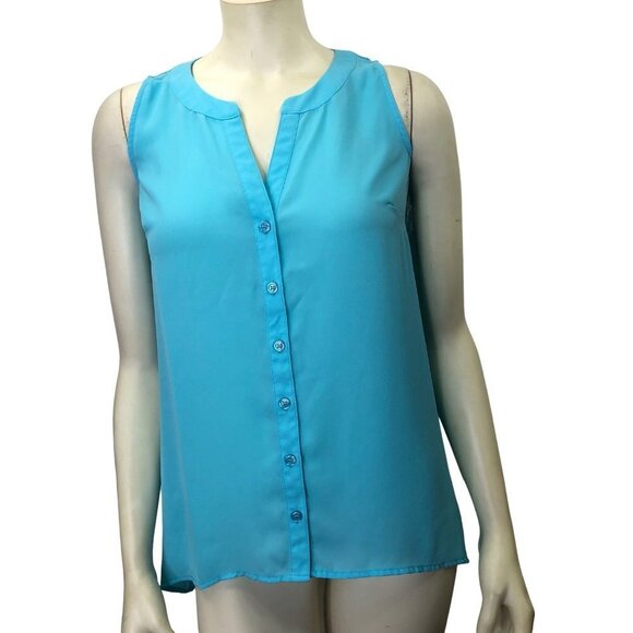 INC INTERNATIONAL CONCEPT SPLIT NECK SLEEVELESS TOP SM NEW WITHOUT TAG - Picture 2 of 6